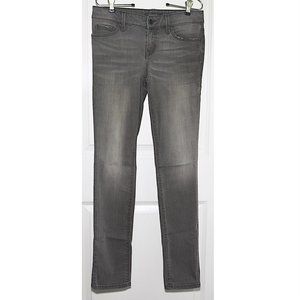 Level 99 Lily Skinny Straight Mid-Rise Jeans in Storm Gray